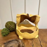 Two Step Wooden Storage Bowl (Fruits/ Flowers ) Design3 - AVRS FURNITURE